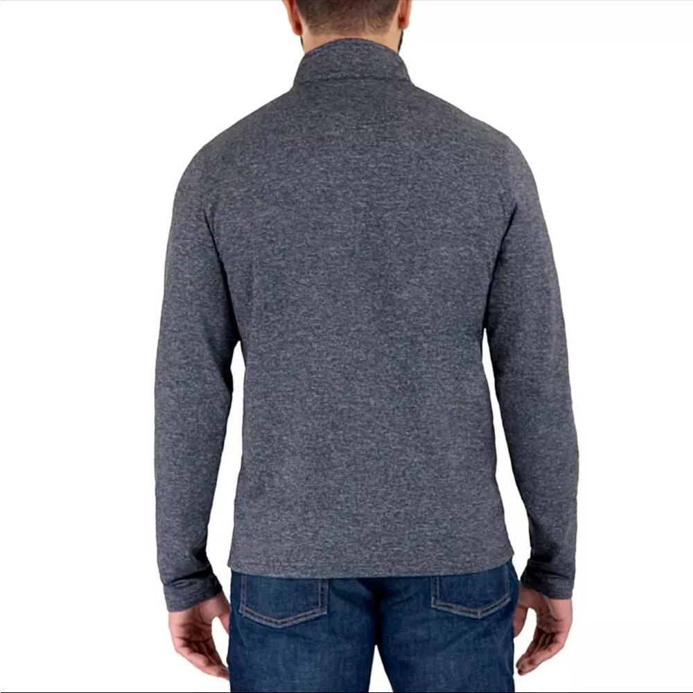 Gerry Mens Quarter Zip Long Sleeve Pullover Comfort Stretch, Gray Size Large NWT - Picture 2 of 11